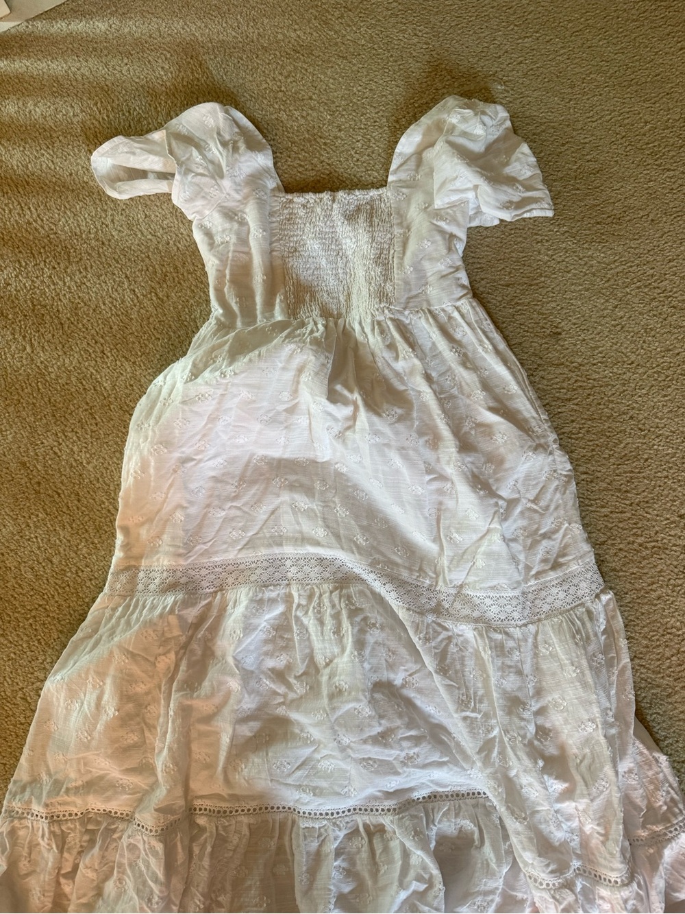 Women Ruffle Short Sleeve Maxi Sundress - Universal Thread size small nwot - Picture 4 of 5